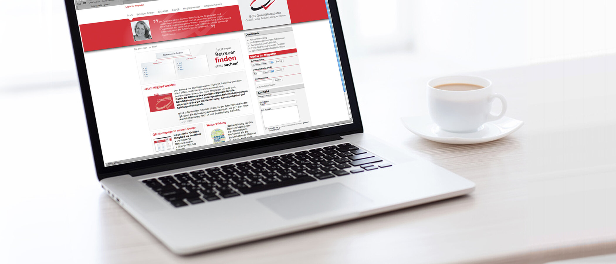 Mockup Qualitätsregister