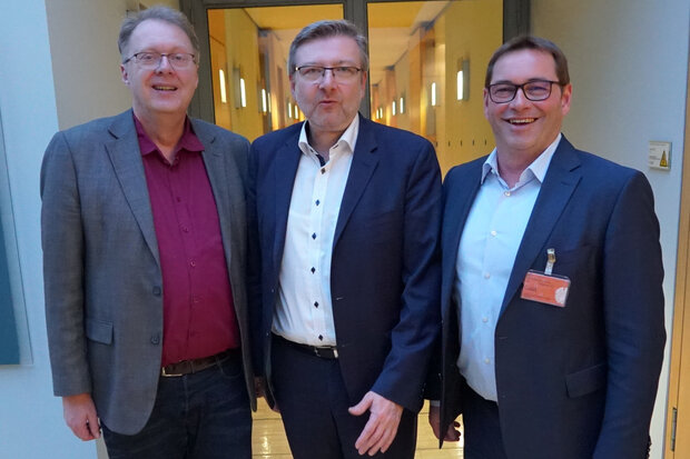 Dr. Harald Freter, Dirk Heidenblut (SPD) und Thorsten Becker