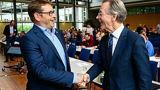 BdB-Vorsitzender Becker begrüßt Franz Müntefering auf Jahrestagung 2019