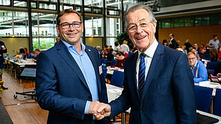 Thorsten Becker und Franz Müntefering