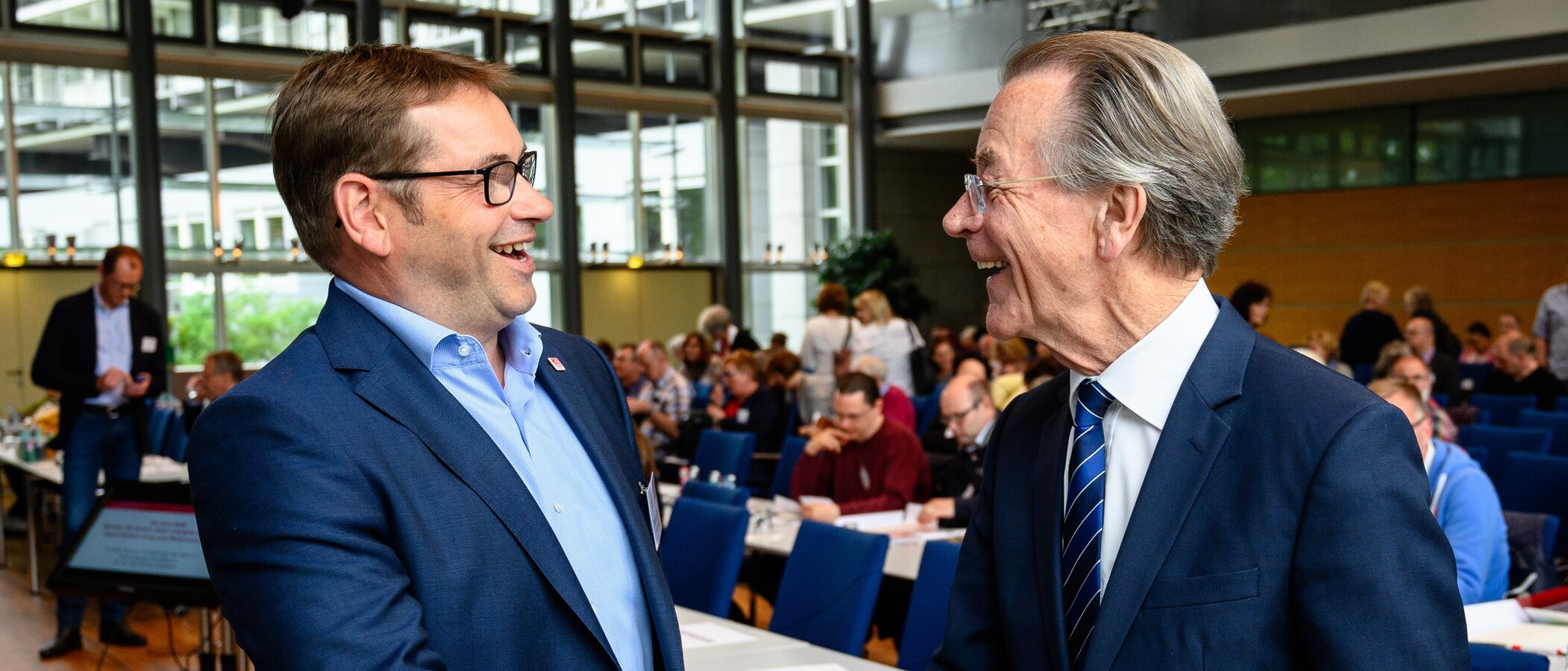 BdB-Vorsitzender Becker begrüßt Franz Müntefering auf Jahrestagung 2019