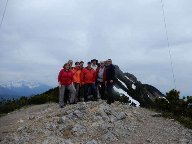 Gruppe auf einem Berg